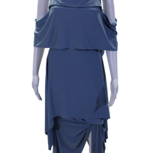 Salvatore Ferragamo – Damen – Spaghettiträger – Maxikleid – Blau – 7833594921020