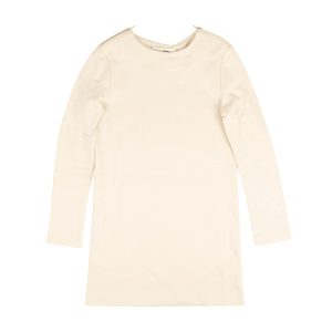 Sweatshirt – Beige, Baumwolle, Kleid