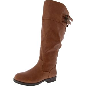 Reißverschluss – Kunstleder – kniehohe Stiefel