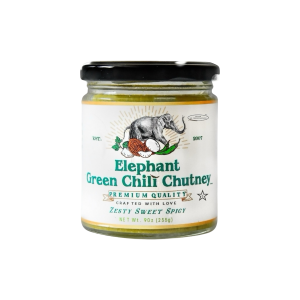 Elefantenmotiv – Grün – Chili – Chutney – Glas – 12 – Glas – × – 9oz – 255g – Karton
