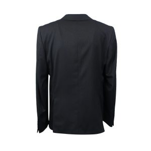 Jacke – Schwarz, Wollmischung, einreihig