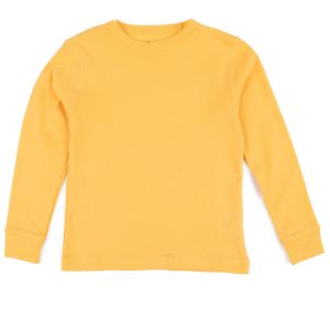 Kinder-T-Shirt – Langarm, klassisch, unifarben, Farbe