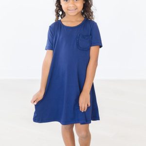 T-Shirt-Kleid – Marineblau