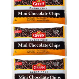 Gefen – zuckerfrei – Mini – Schokoladenstückchen – 10oz – 3 Packung