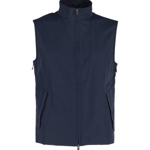 Ermenegildo Zegna Weste – mit Reißverschluss, Blau, Nylon, Canvas, 7748801134652