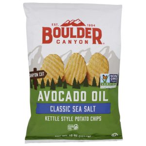 Boulder Canyon – Kettle – Chips – Avocadoöl – Meersalz – 10 oz – Packung – 12