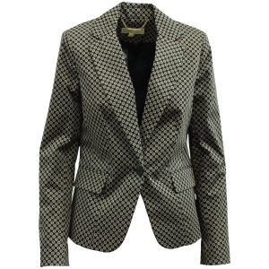 Michael Kors Blazer – bedruckt, Schwarz, Viskose, 7833151799356
