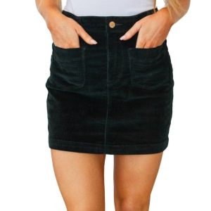 Rock – Cord, aufgesetzte Taschen, mit Smaragden, 7704764317756