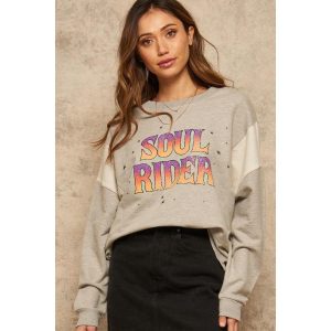 Sweatshirt – French Terry, gestrickt, Grafikmotiv, 7806003150908