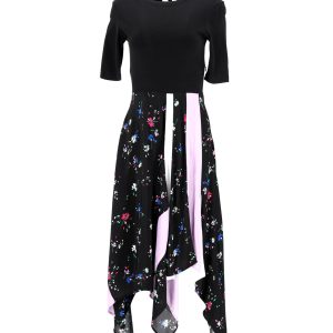 Maje Rock – asymmetrisch, Schwarz, Baumwolle, 7748780982332