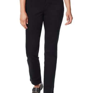 Damen-Jeans – Kurzgrößen, hoher Bund, unifarben, gerades Bein