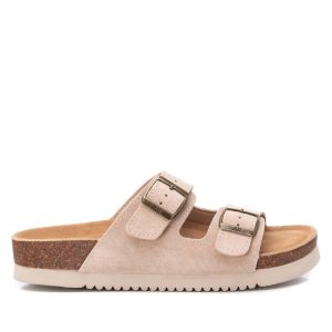 Damen – flache Sandalen – Beige – 7703564484668