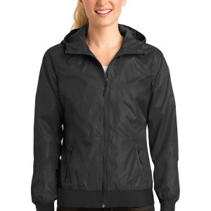 Sport-Tek – Damen – geprägt – mit Kapuze – Windjacke – LST53