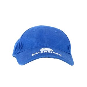 Balenciaga Kappe – Logo, Baseball, Blau, Baumwolle
