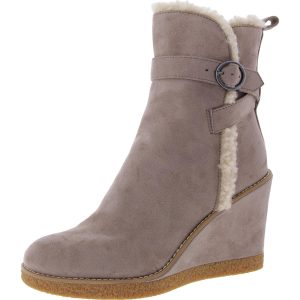 Stiefeletten – Kunstfell, Velourslederimitat