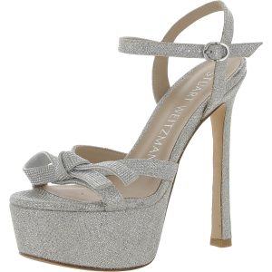 Pumps – Metallic-Optik, mit Strass