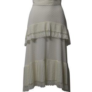 Zimmermann Rock – Midi, Weiß, Polyester