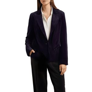 Blazer – Cord, Langarm, eins, Knopf