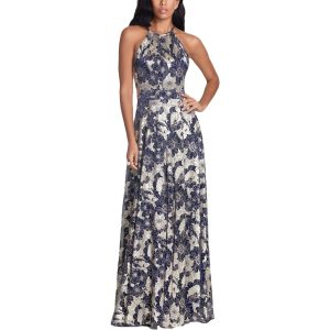 Metallic-Optik – Maxi – Abendkleid