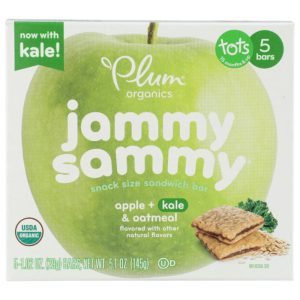 Plum Organics Snackriegel – Apfel und Grünkohl, 5,1 oz, 6er-Pack