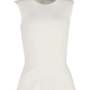 Stella McCartney Top – ärmellos, Weiß, Baumwolle