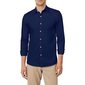 Hemd – Twill, elastisch, mit Knopfleiste