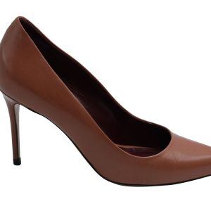Celine Pumps – spitze Schuhspitze, Braun, Leder, 7833145114684
