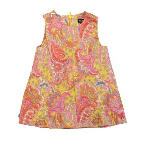 Ralph Lauren Mädchen-Kleid – Rosa, Korallrot, Paisley, 7806018715708