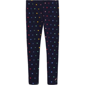 Nautica Mädchen-Leggings – Kleinkind, Herzmotiv, 2T, 4T