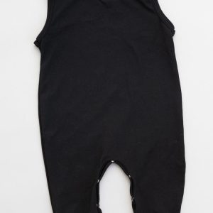 Ärmelloser Jumpsuit im Joggingstil – Schwarz