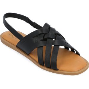 Sandalen – Kunstleder, Fersenriemen