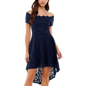 Juniorgrößen – körpernahes Oberteil und ausgestellter Rock – Kleid