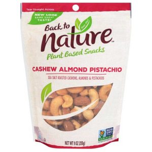 Back to Nature – Cashewkerne – Mandeln – Pistazien – Nüsse – Mischung – Meersalz – 9oz