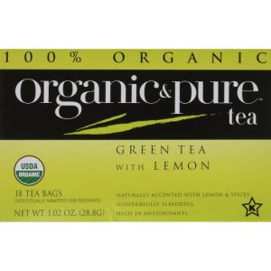 Organic & Pure Grüntee – Zitrone, 18 Beutel, 6er-Pack