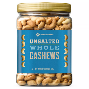 Member's Mark – ungesalzen – geröstet – ganz – Cashewkerne – 33 oz