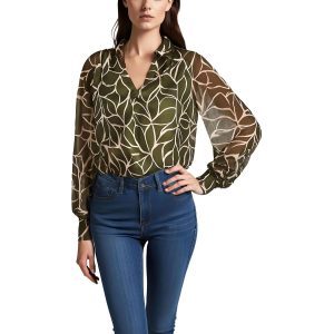 Bluse – bedruckt, Satin