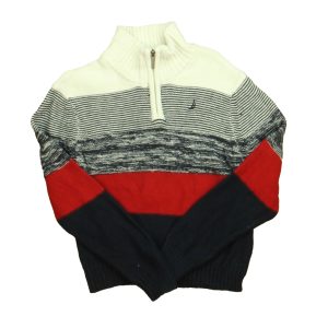 Nautica Jungen-Pullover – Elfenbein, Rot, Marineblau, 7805885022268