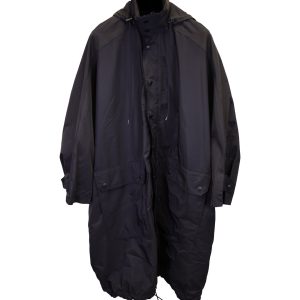 Balenciaga Jacke – Knopfleiste vorne, mit Kapuze, Oversize, Schwarz, Polyester, 7733824880700