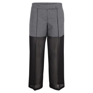Viktor & Rolf Hose – zweifarbig, Schwarz, Grau, Wolle