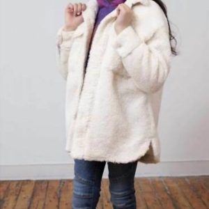 Mädchen – Fleecejacke – Elfenbein