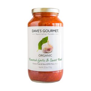 DAVE'S GOURMET – Bio – geröstet – Knoblauch – süß – Basilikum – Pasta – Sauce