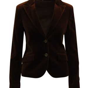 Theory Blazer – Velours, Jacke, Braun, Baumwolle, 7833187385404