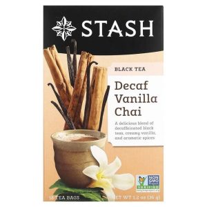 Stash – entkoffeiniert – Chai – Vanille – Tee – 18 – Beutel – Packung – 6
