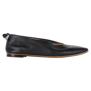 Bottega Veneta Ballerinas – mandelförmige Schuhspitze, Schwarz, Leder, 7748768333884