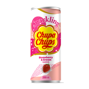 Chupa Chups Sprudelwasser – Geschmacksrichtung Erdbeeren & Sahne