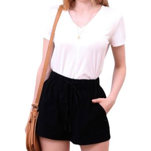 Shorts – Kordelzug, Schwarz, 7766682730556