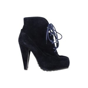 Proenza Schouler Stiefel – mit Schnürung, Marineblau, Veloursleder