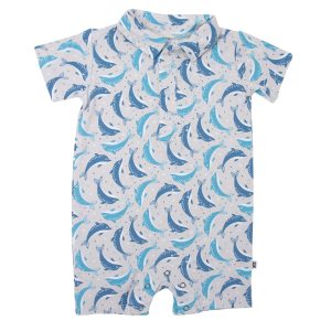Kurzer Jumpsuit im Polostil