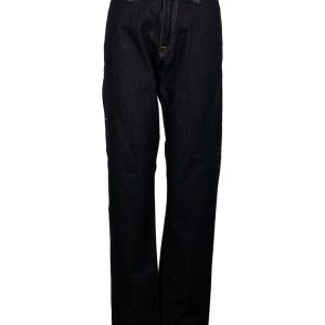 Fendi Hose – gerades Bein, Blau, Baumwolle, 7748903960636