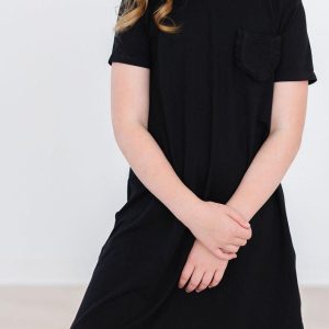 T-Shirt-Kleid – Schwarz